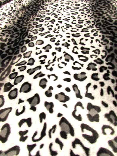 Light Coffee Velboa Leopard Animal Short Pile Fabric / By The Roll - 25 Yards - Image 5