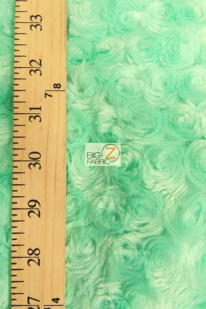 Frozen Lilac Minky Rose/Rosette Floral Baby Soft Fabric / Sold By The Yard - Image 2