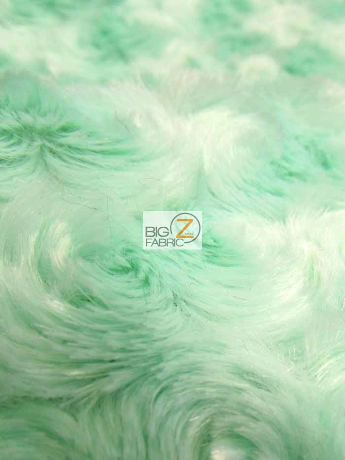 Snow White Minky Rose/Rosette Floral Baby Soft Fabric / Sold By The Yard - Image 3