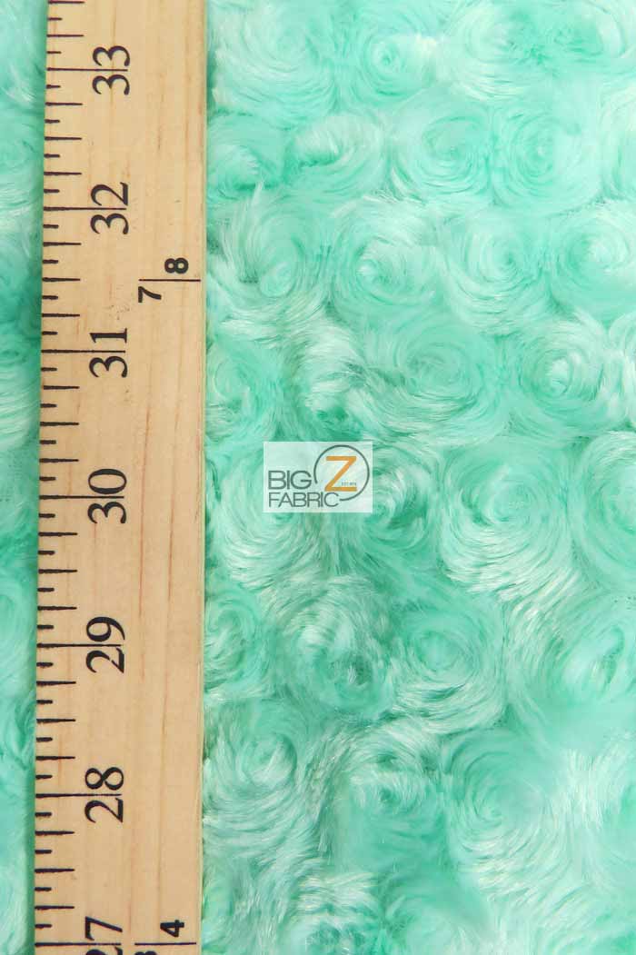 Vintage Khaki Minky Rose/Rosette Floral Baby Soft Fabric / Sold By The Yard - Image 2