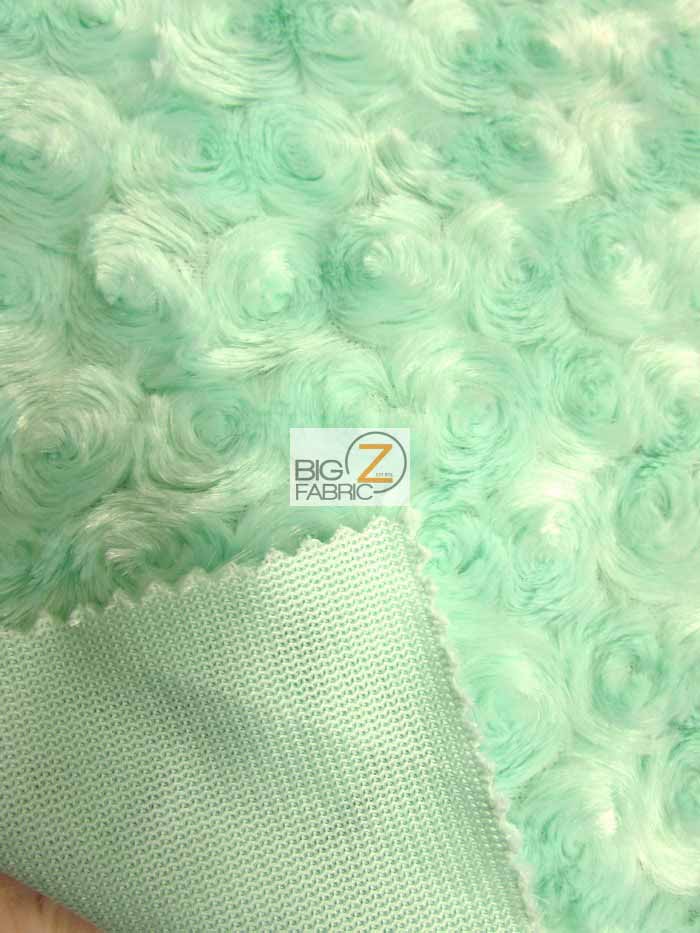 Wolf Gray Minky Rose/Rosette Floral Baby Soft Fabric / Sold By The Yard - Image 4
