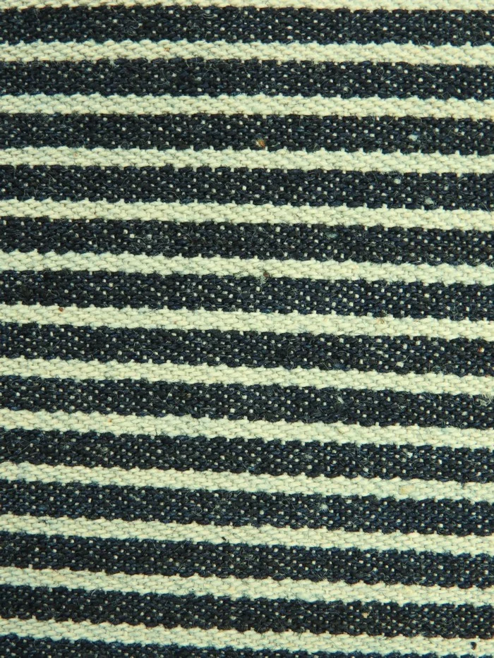 Navy with Natural Big Stripe 339GSM 100% Cotton Denim