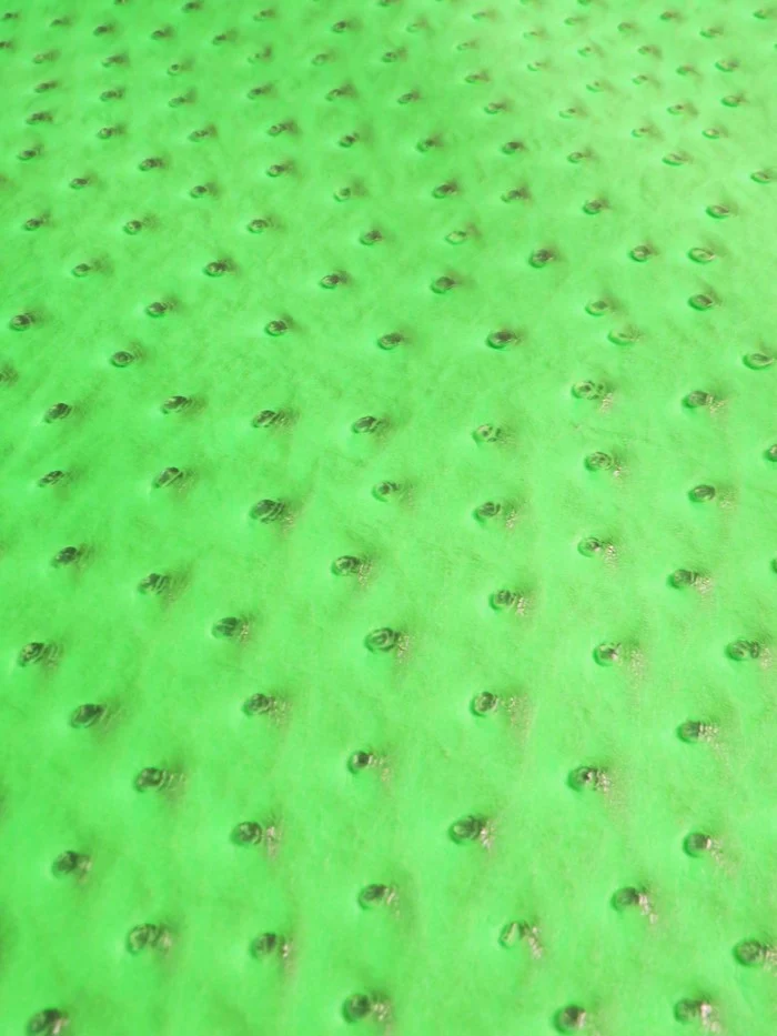 Neon Green Classic Ostrich Upholstery Vinyl Fabric / By The Roll - 30 Yards - Image 2