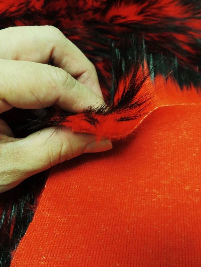 Neon Yellow/Black Poison Spike Shag Faux Fur Fabric / Sold by the Yard - Image 4