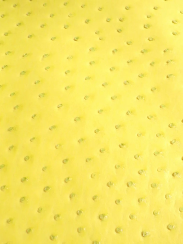 Neon Yellow Classic Ostrich Upholstery Vinyl Fabric / By The Roll - 30 Yards - Image 2
