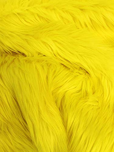 Neon Pink UV Reactive Solid Shaggy Faux Fur Fabric / Sold By The Yard - Image 5