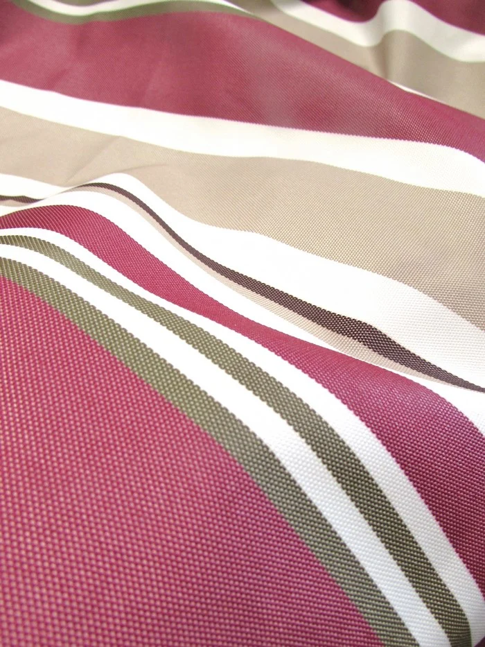 Oxford Stripe Outdoor Canvas Waterproof Fabric / Gray / Sold By The Yard - Image 3
