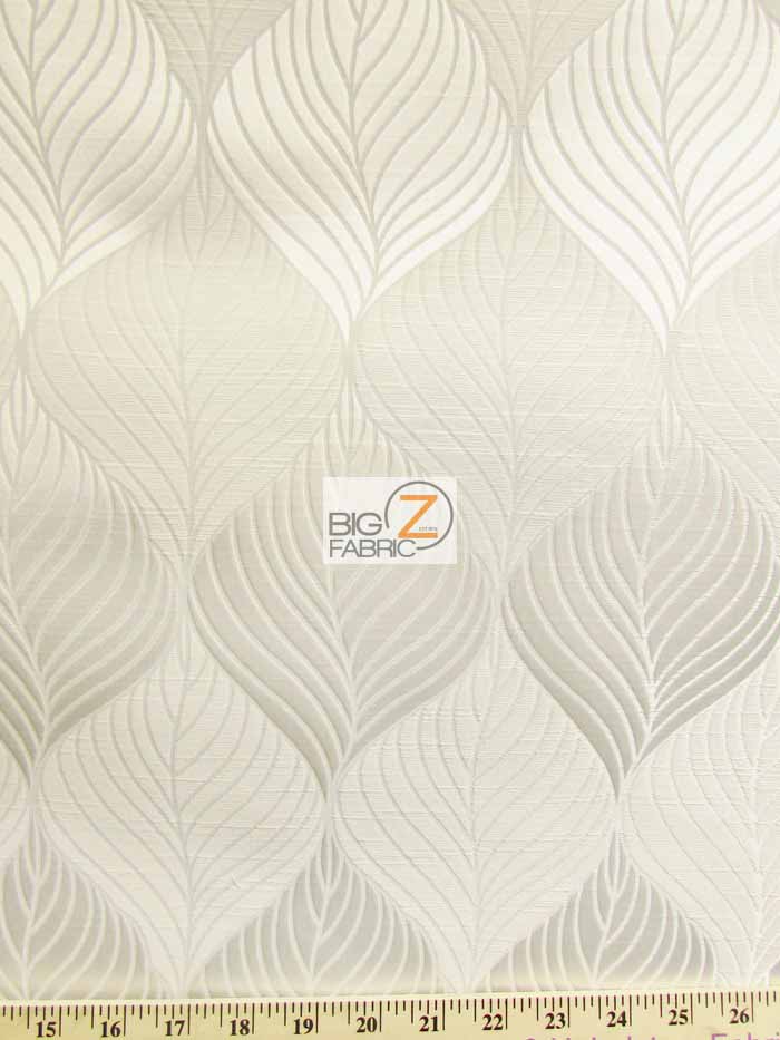 Peacock Leaf Floral Upholstery Fabric / Pearl / Sold By The Yard - Image 3