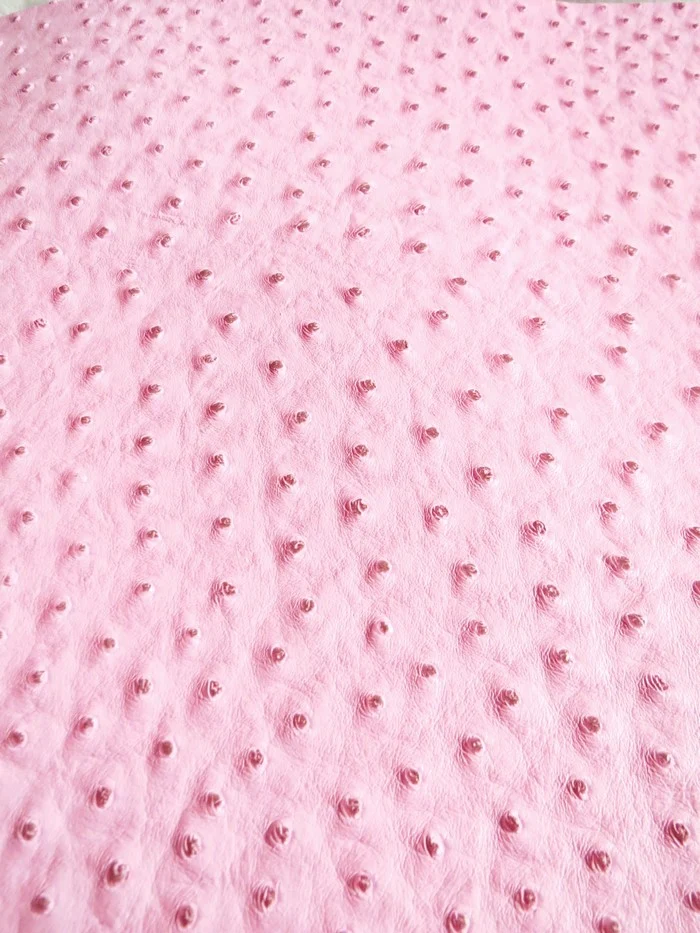 Pink Classic Ostrich Upholstery Vinyl Fabric / By The Roll - 30 Yards - Image 2
