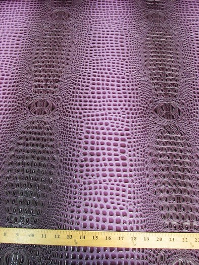 Poison Green Florida Gator 3D Embossed Vinyl Fabric / Sold By The Yard - Image 2