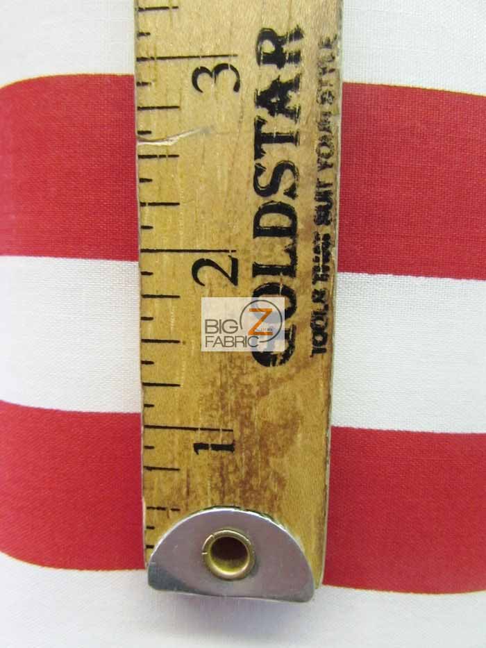 Poly Cotton 1 Inch Stripe Fabric / Pink/White / 50 Yard Bolt - Image 2