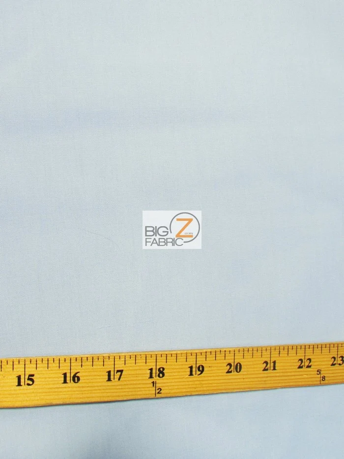 Poly Cotton Fabric Solid Heavyweight Uniform / Sky Blue / Sold By The Yard - Image 2