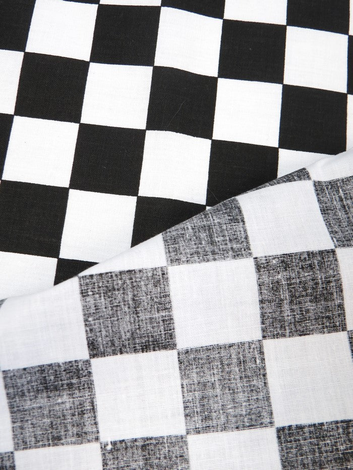 Poly Cotton Printed Fabric Square Checkered / Red/White / Sold By The Yard (Second Quality Goods) - Image 4