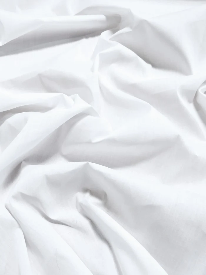 Poly Cotton Solid Fabric 58"/60" Width / White / Sold By The Yard (Second Quality Goods)