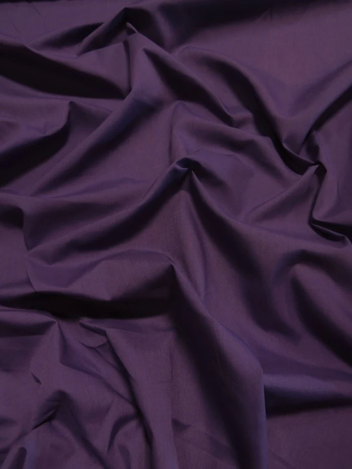 Poly Cotton Solid Fabric / Eggplant / 100 Yard Bolt