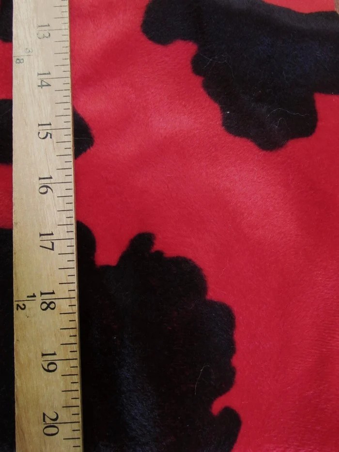 Purple/Black Velboa Cow Animal Short Pile Fabric / By The Roll - 25 Yards - Image 2