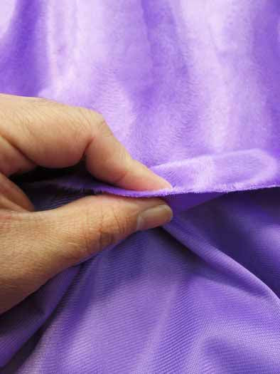 Purple Velboa Solid Wavy Short Pile Fabric / By The Roll - 25 Yards - Image 3