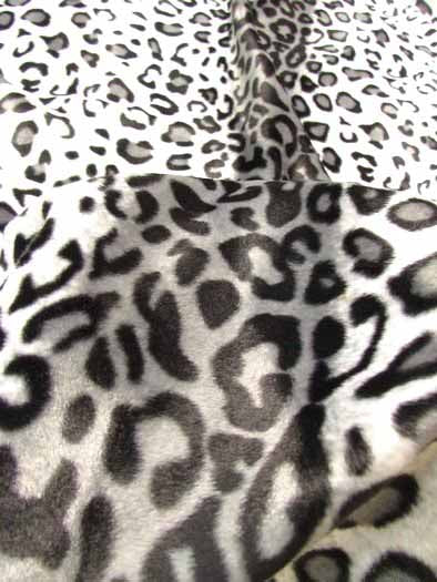 Purple/White Velboa Leopard Animal Short Pile Fabric / By The Roll - 50 Yards - Image 2