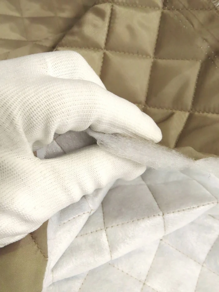 Quilted Polyester Batting Upholstery Fabric / Midnight Navy - Image 4