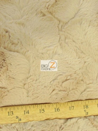 Latte Rabbit Snuggle Minky Fabric / Sold By The Yard - Image 2