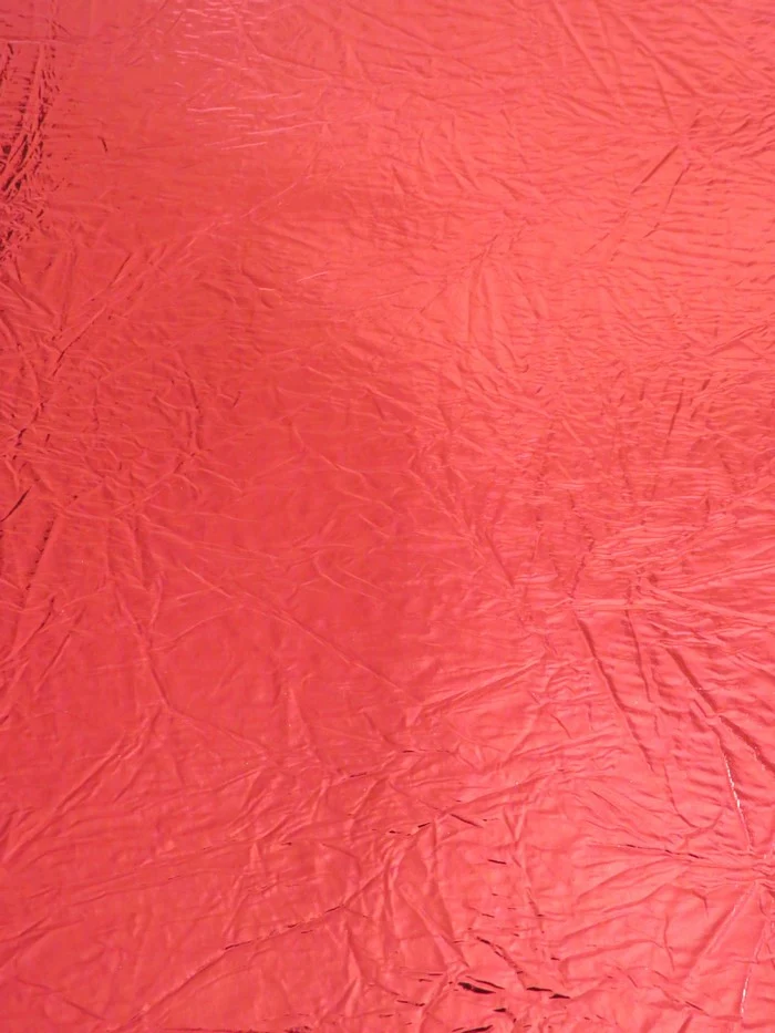 Red Distressed/Crushed Chrome Metallic Mirror Vinyl Fabric / Sold By The Yard - Image 2