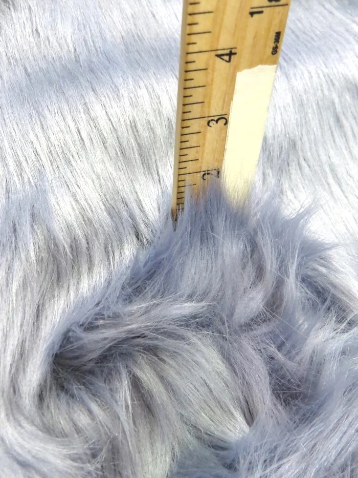 Saffron Solid Shaggy Long Pile Faux Fur Fabric / Sold By The Yard (Closeout) - Image 4
