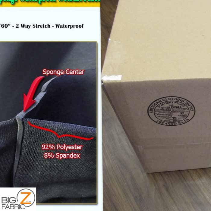Scraps - Assorted Fabric - ONLY NEOPRENE BONDED SPONGE FABRIC - Sold By The Box - Image 2