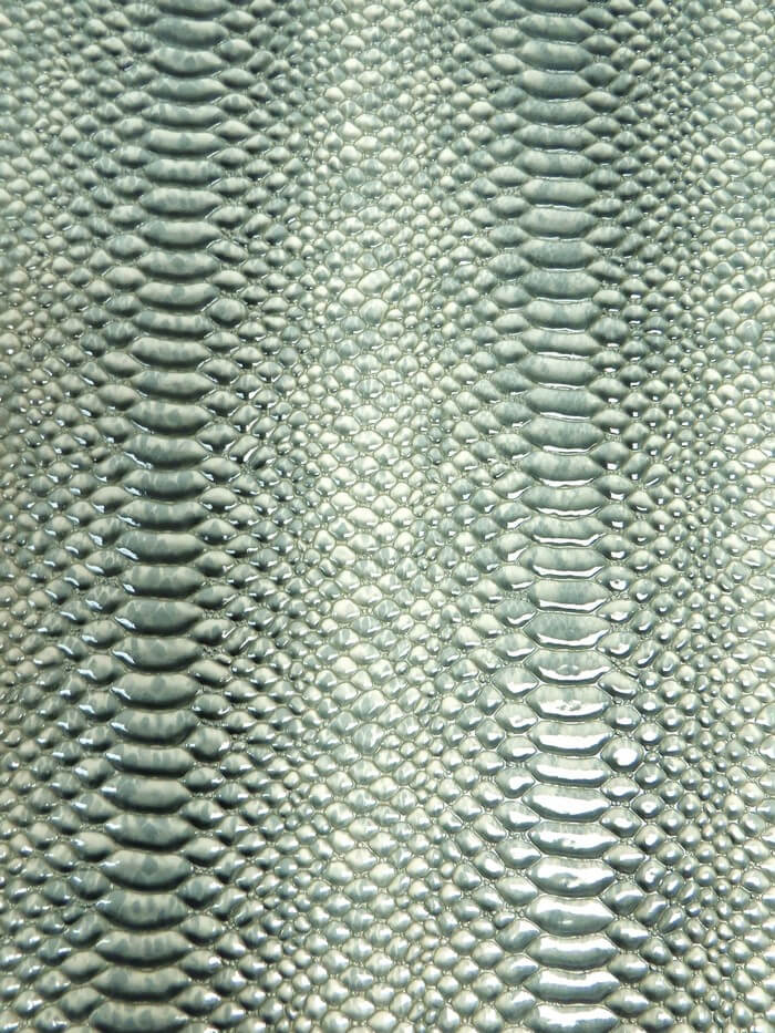 Liquid Gray Shiny 3D Serpent Snake Embossed Vinyl Fabric / Sold by the Yard - Image 2