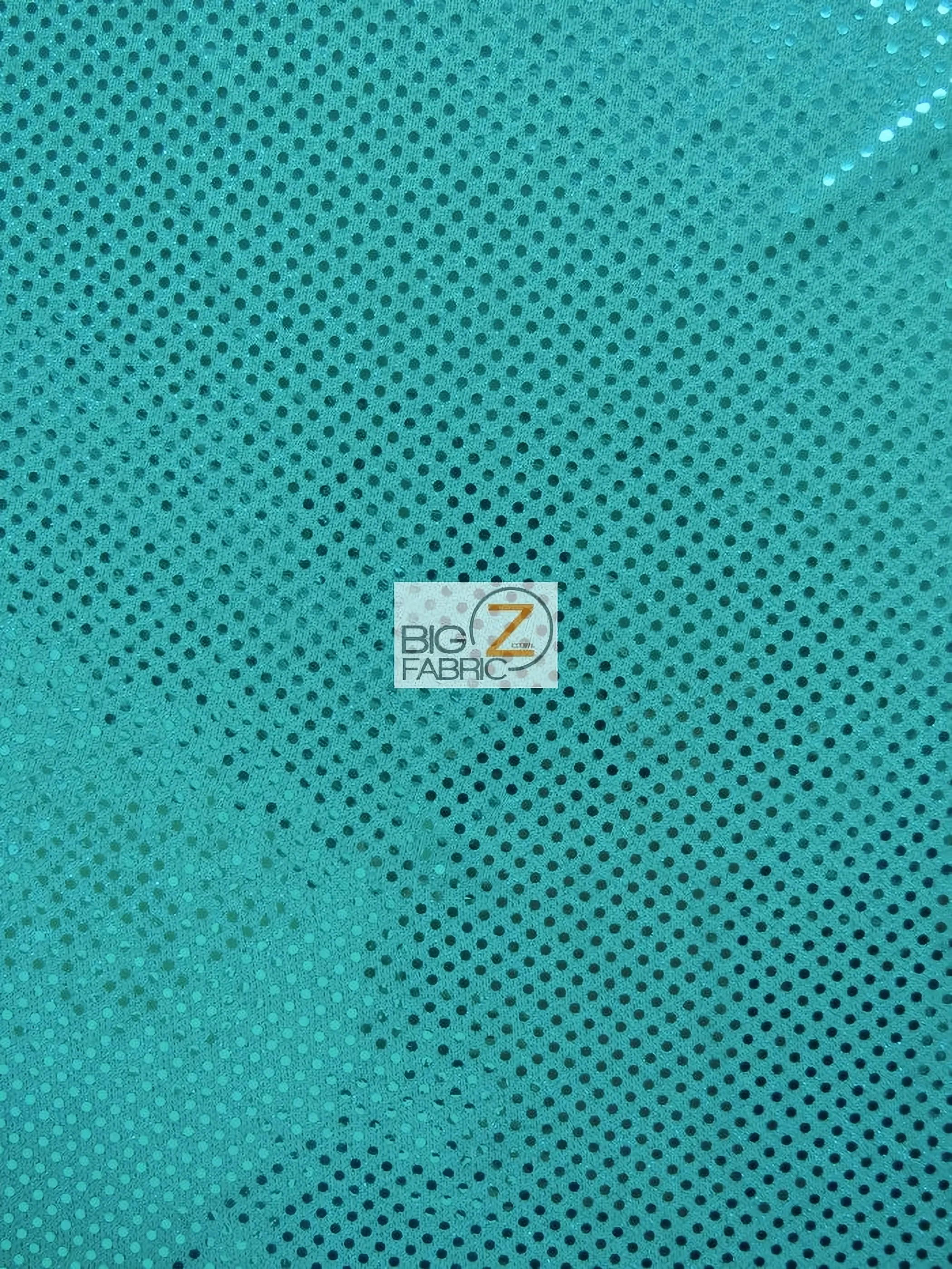 Small Confetti Dot Sequin Fabric / Turquoise / Sold By The Yard