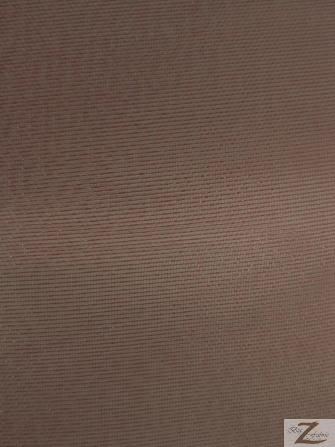 Solid Crystal Organza Fabric - 100 Yard Bolt - Brown