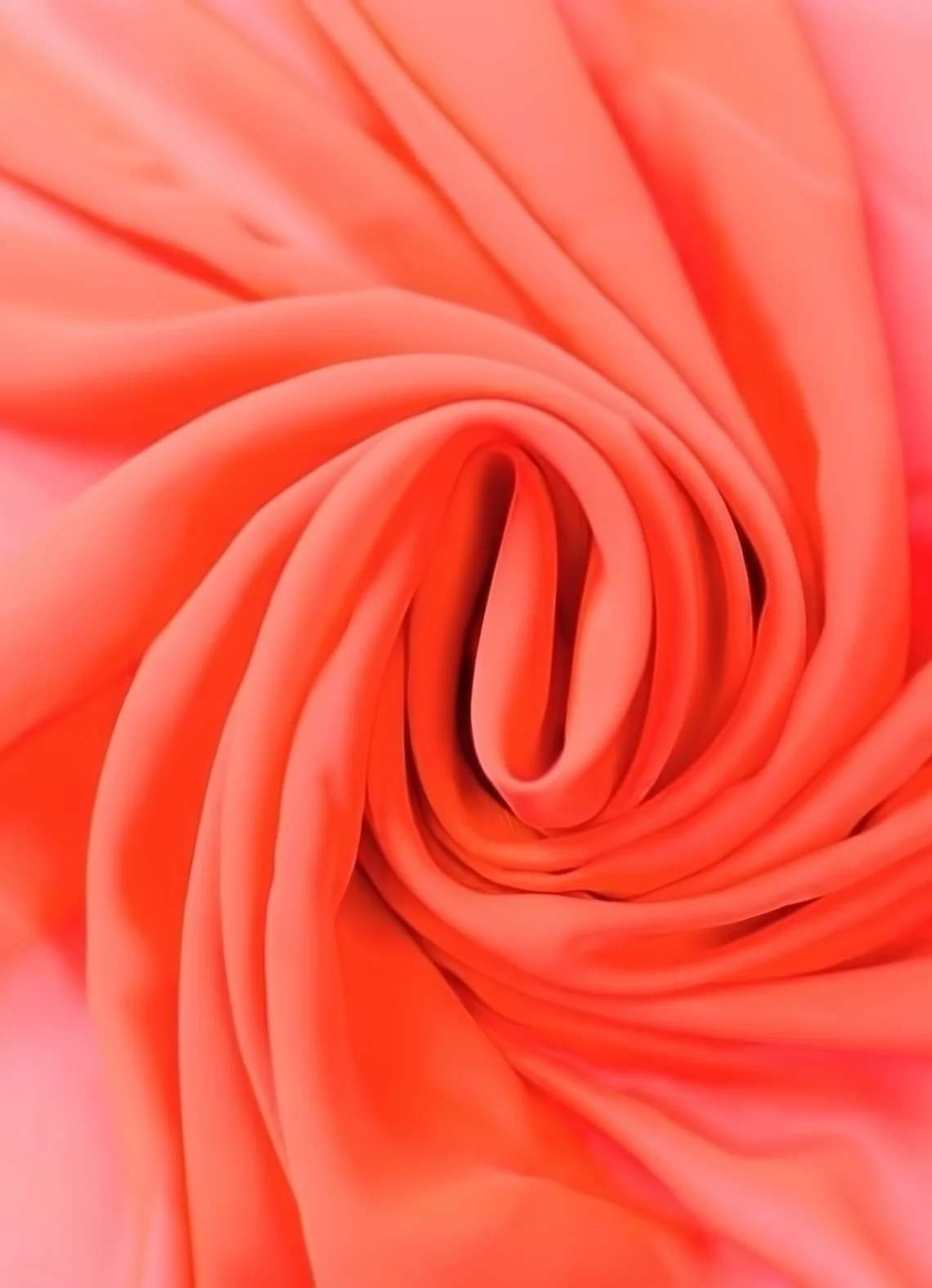 Solid Hi-Multi Chiffon Dress Fabric / Neon Coral / 20 Yard Roll
