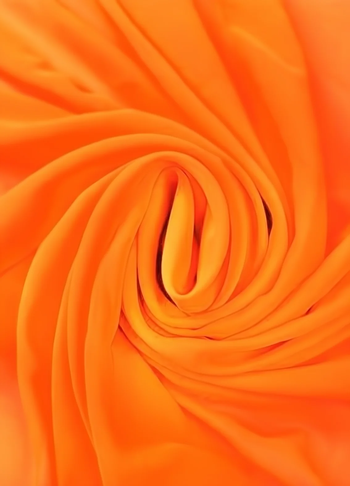 Solid Hi-Multi Chiffon Dress Fabric / Neon Orange / 20 Yard Roll