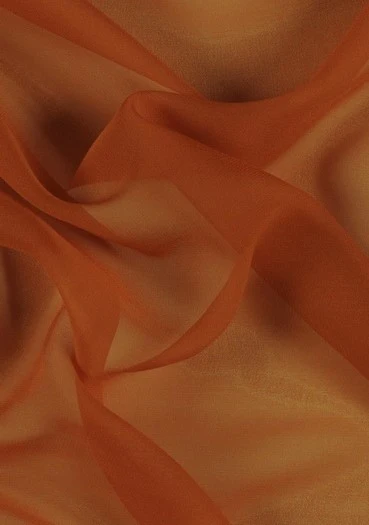Solid Hi-Multi Chiffon Dress Fabric / Rust
