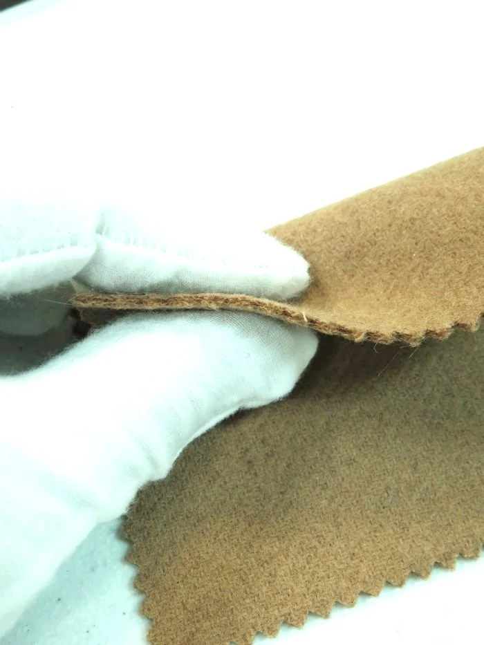 Solid Japanese Melton Wool  - Tan(Japan Fuji Seiju) - By The Yard - Image 2