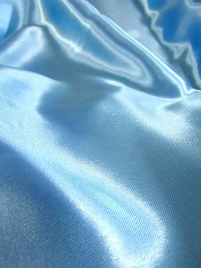 Solid Medium Weight Shiny Satin Fabric / Periwinkle / Sold By The Yard - Image 2