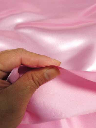 Solid Shiny Bridal Satin Fabric / Green / Sold By The Yard - Image 3