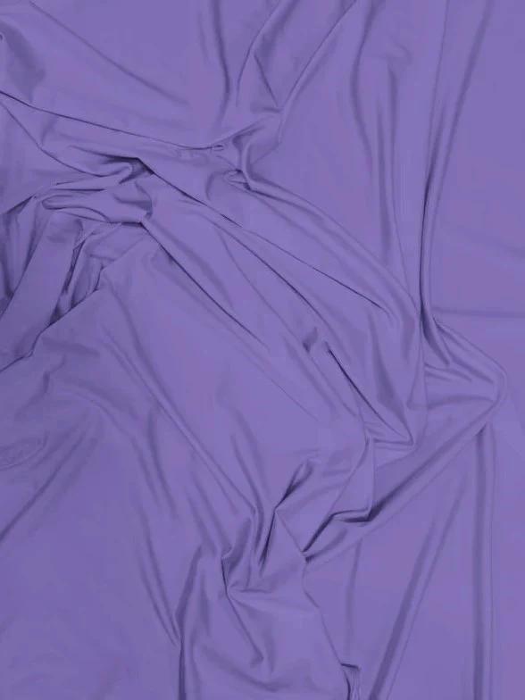 Solid Stretch Spandex Costume Nylon Fabric / Dark Lilac / Sold By The Yard