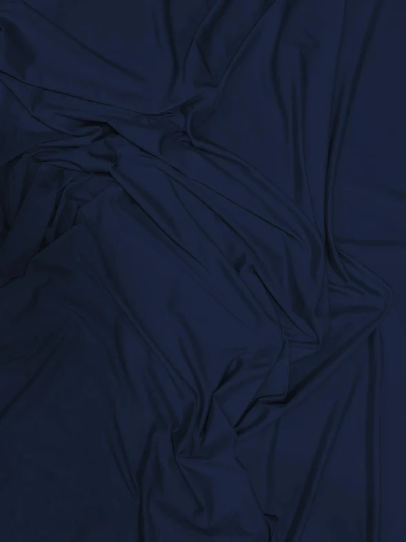 Solid Stretch Spandex Costume Nylon Fabric / Navy Blue / Sold By The Yard