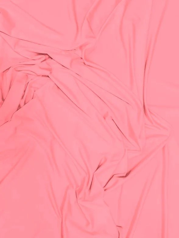 Solid Stretch Spandex Costume Nylon Fabric / Pink / Sold By The Yard