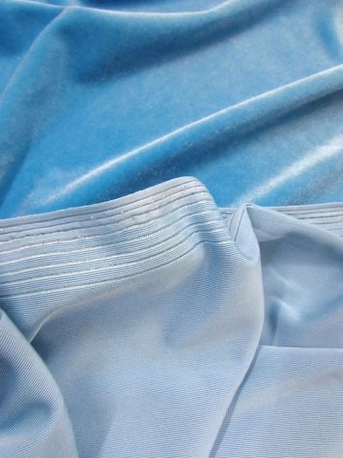 Stretch Velvet Velour Spandex 360 Grams Costume Fabric / Cobalt / Sold By The Yard - Image 4