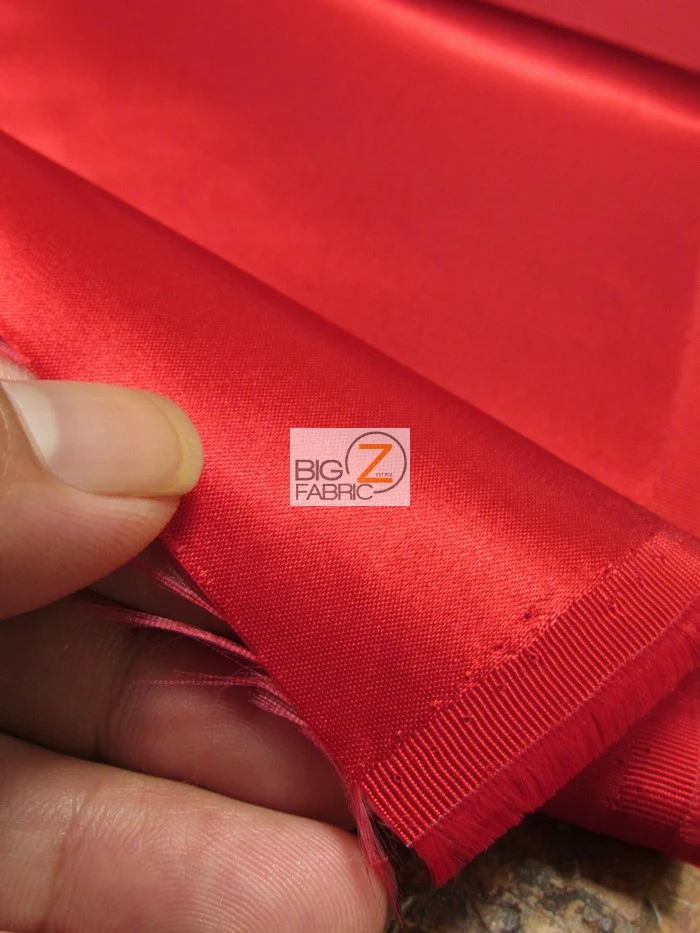 Super Heavy Solid Japanese Satin Fabric / Red / Sold By The Yard - Image 3