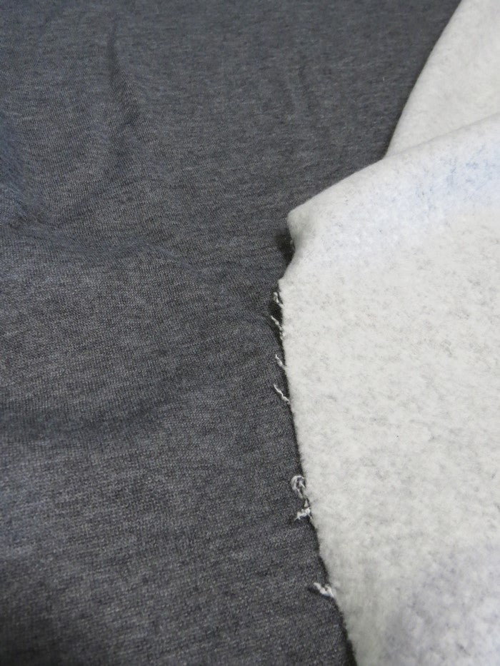 Sweatshirt & Apparel Polar Fleece Fabric / Charcoal / Sold By The Yard - Image 2
