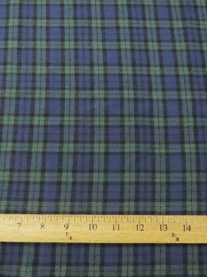 Tartan Plaid Uniform Apparel Flannel Fabric / Green/Purple - Image 3