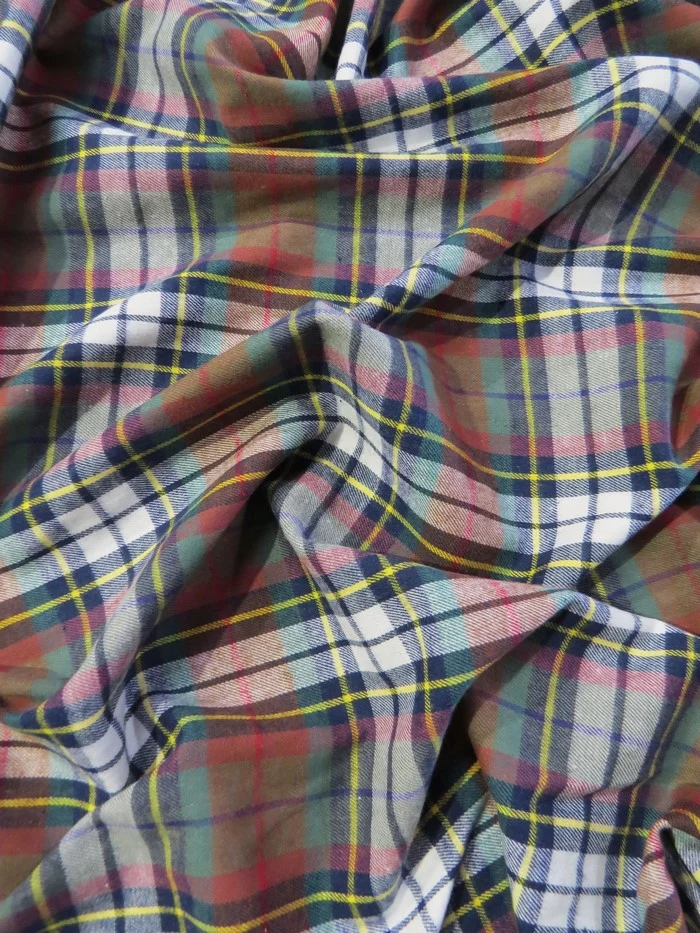 Tartan Plaid Uniform Apparel Flannel Fabric / Red/Blue - Image 2