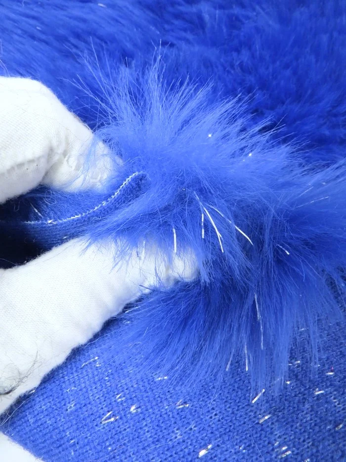 Tinsel Tip Short Shag Faux Fur / Bubblegum Silver / Sold By The Yard / 15 Yard Bolt - Image 7