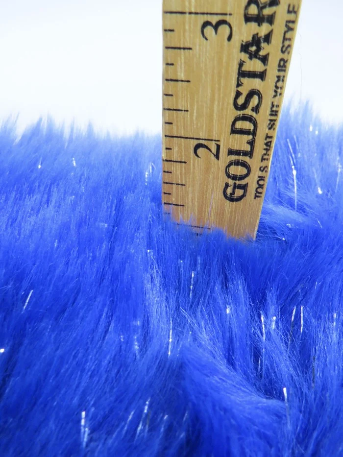 Tinsel Tip Short Shag Faux Fur / Charcoal Silver / Sold By The Yard - Image 5