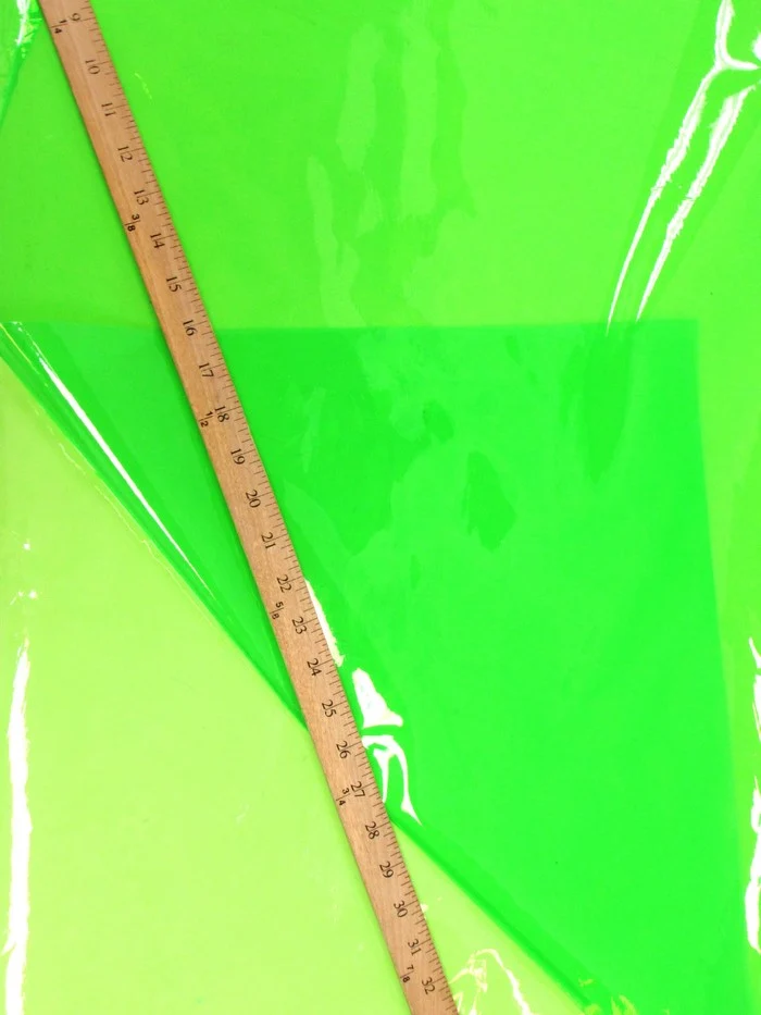Tinted Plastic Vinyl Fabric / Lime (12 Gauge) / By The Roll - 30 Yards - Image 4