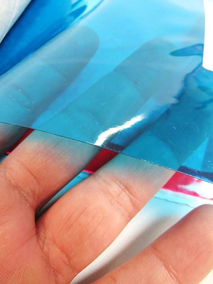 Tinted Plastic Vinyl Fabric / Turquoise (12 Gauge) / By The Roll - 60 Yards - Image 2