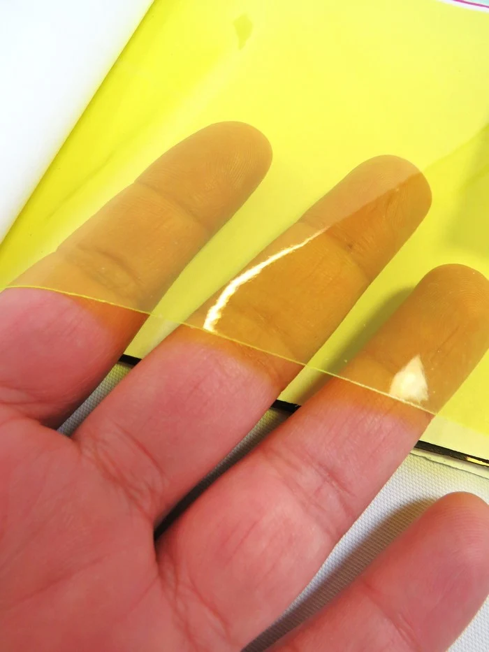 Yellow (12 Gauge) Tinted Plastic Vinyl Fabric / Sold By The Yard - Image 2