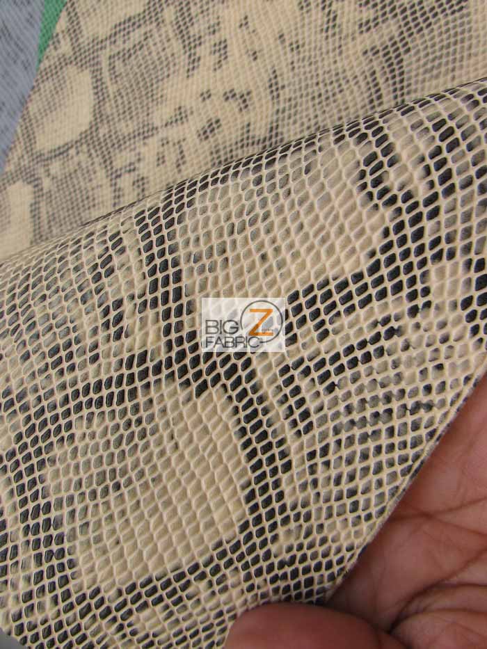 Onyx Black Tropic Sopythana Python Snake Vinyl Fabric / Sold By The Yard - Image 3